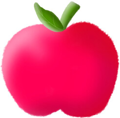 red apple with leaf