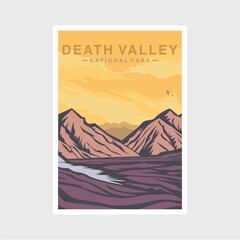 Death Valley National park poster vector illustration design