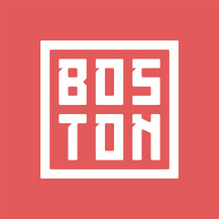 Obraz premium Boston lettering design