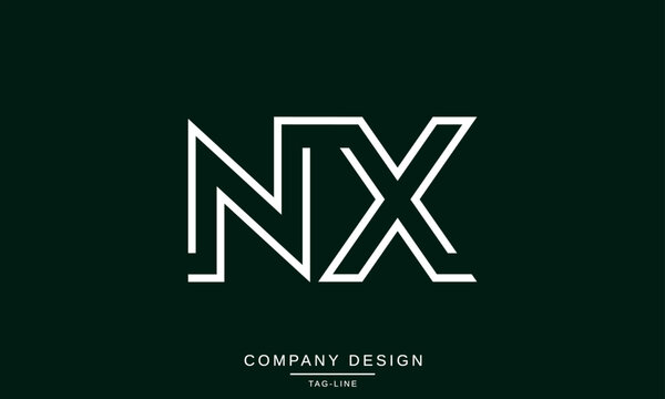 NX, XN, Abstract Letters Logo Monogram