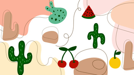 Vector flat design abstract element organic background