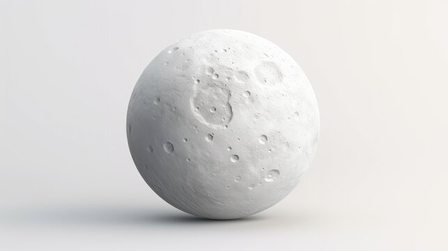3d Illustration Moon Isolated Background