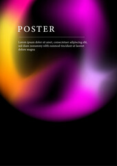 Vector gradient abstract colorful poster template design
