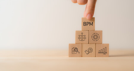 BPM Business Process Management concept. The tool for businesses to optimize operations, streamline...