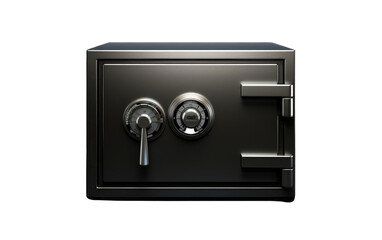 image of a steel safe isolated on transparent background