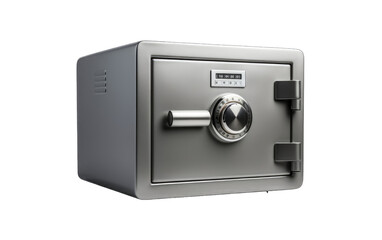 image of a steel safe isolated on transparent background