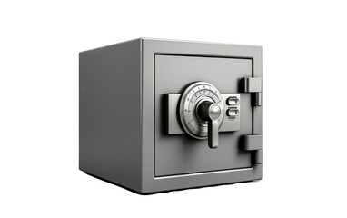 image of a steel safe isolated on transparent background - obrazy, fototapety, plakaty