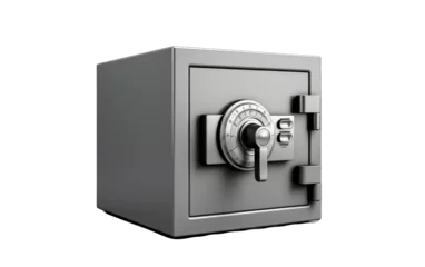 Foto op Canvas image of a steel safe isolated on transparent background © Atchariya63