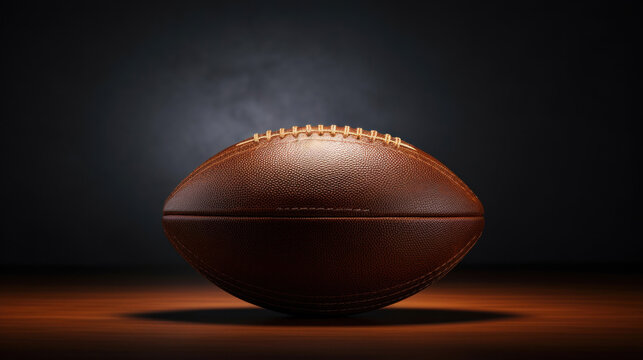 American soccer ball on a dark background