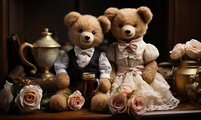 the bride and groom Teddy bear