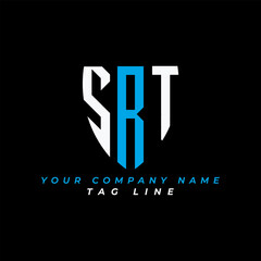 SRT letter logo creative design with vector graphic Pro Vector
