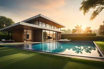 Fototapeta premium luxury swimming pool