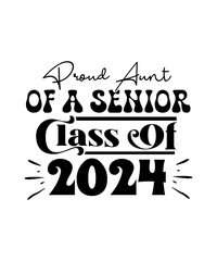 proud aunt of a senior class of 2024 svg