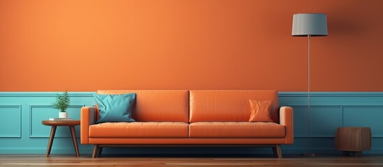 illustration of a sofa in a room