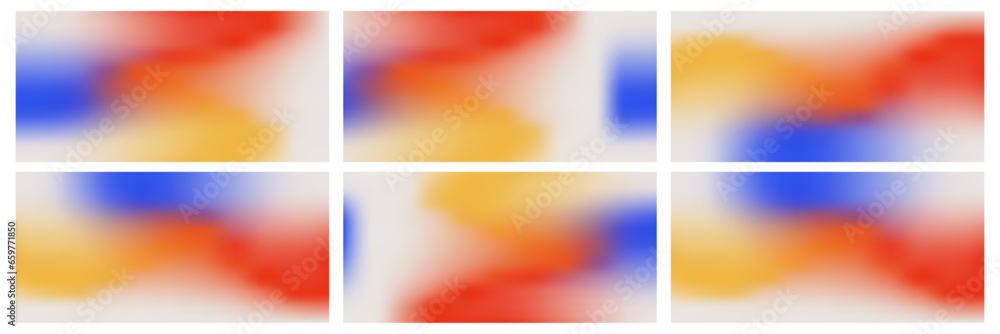 Poster set of abstract gradient background