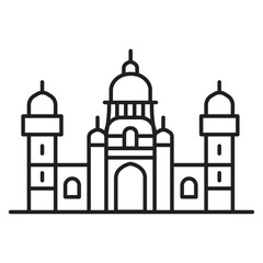 Kolkata city icon. vector outline