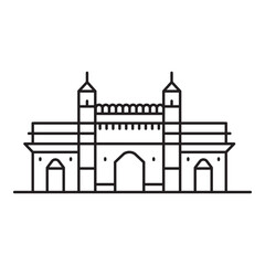 mumbai city icon. vector outline