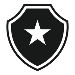 Shield and Star icon vector