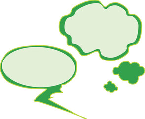 緑色の吹き出し「イラスト素材」