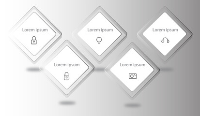 timeline infographic design hexagonal shapes