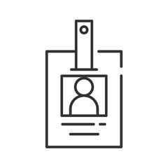 business icon with id card employee personal data