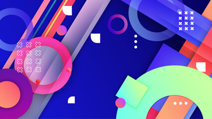 Colorful colourful vector abstract gradient geometric background with futuristic style
