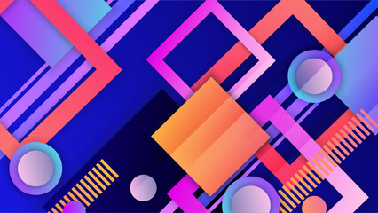 Colorful colourful vector abstract gradient geometric background with futuristic style