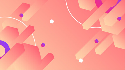 Pink peach and purple violet modern abstract gradient background geometric with dynamic shapes composition. Vector illustration