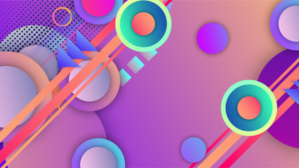 Colorful colourful vector abstract gradient background with geometric shapes