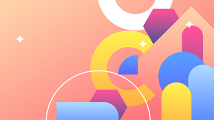 Colorful colourful gradient abstract background with geometric shape