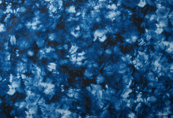 青い迷彩柄の布地の背景テクスチャー