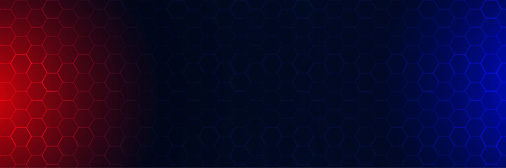 blue and red dark technology background