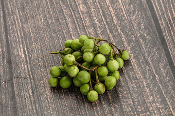 Raw ripe wild pea eggplant