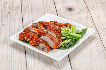 Asian cuisine - roasted duck with skin