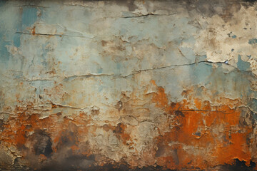 Obraz premium Rustic Decay Fusion: Grunge Texture in Urban Hues