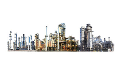 oil refinery plant - obrazy, fototapety, plakaty