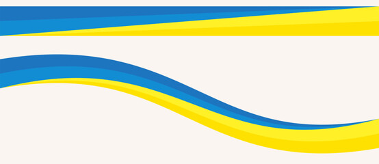 Two ribbons with blue and yellow colors like Ukraine flag.