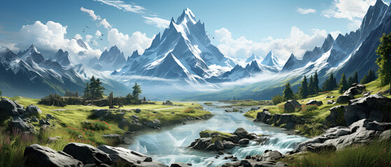 Nature's Majesty: Realistic Landscapes