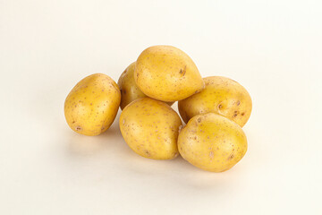 Raw young baby potato heap