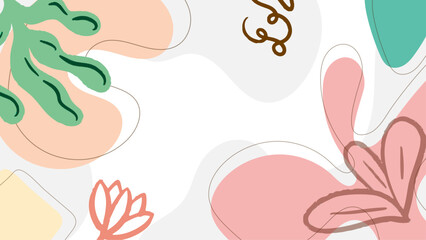 Vector colorful simple flat abstract organic background