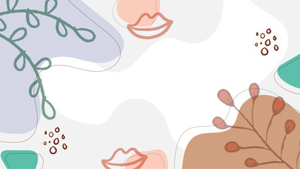 Vector flat design abstract element organic background