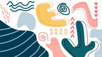 Vector flat design abstract element organic background