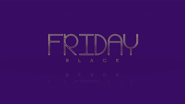 Elegant Black Friday text on purple gradient. Perfect for cutting-edge business promotions and holiday sales, this motion abstract background exudes modern sophistication and seasonal allure