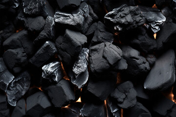 lots of smoldering coal
