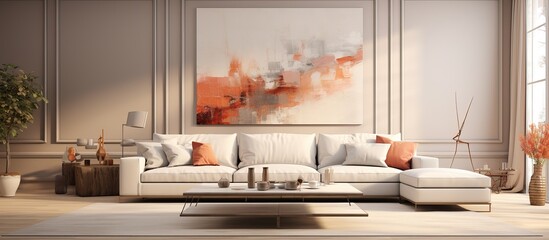 illustration of a living room s interior design