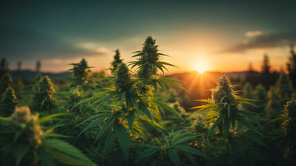 marijuana leaves cannabis plants a beautiful background - obrazy, fototapety, plakaty