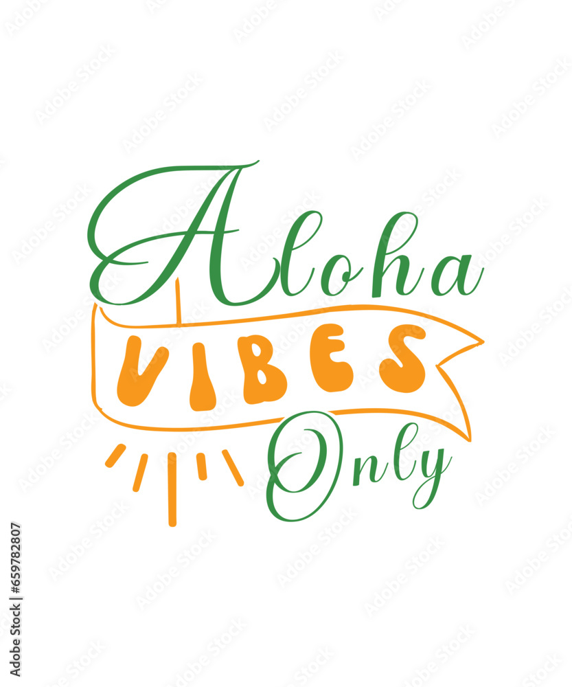 Wall mural aloha vibes only svg