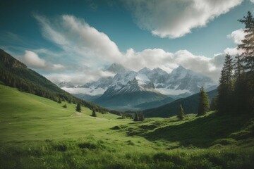 free photos Mountains wallpaper with sunrise AI generated images
