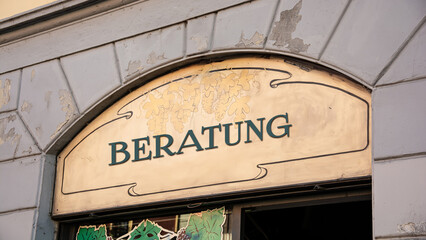 Fototapeta premium Signposts the direct way to Consulting