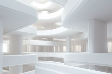 Fototapeta premium A photograph of a very large white building with numerous windows. This image can be used to depict architectural design, urban landscapes, or commercial real estate